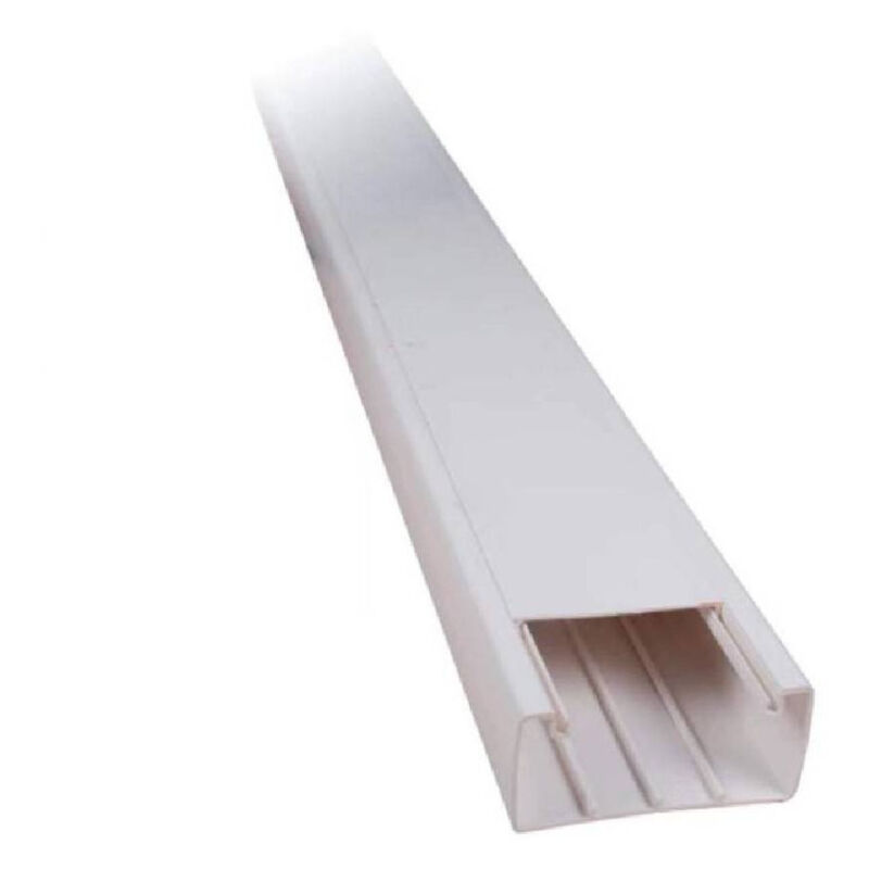 foto del prodotto trade shop traesio set 2 canalina passacavi in plastica 2 metri 12 x 12 mm autoadesiva ct2 5621212a 
