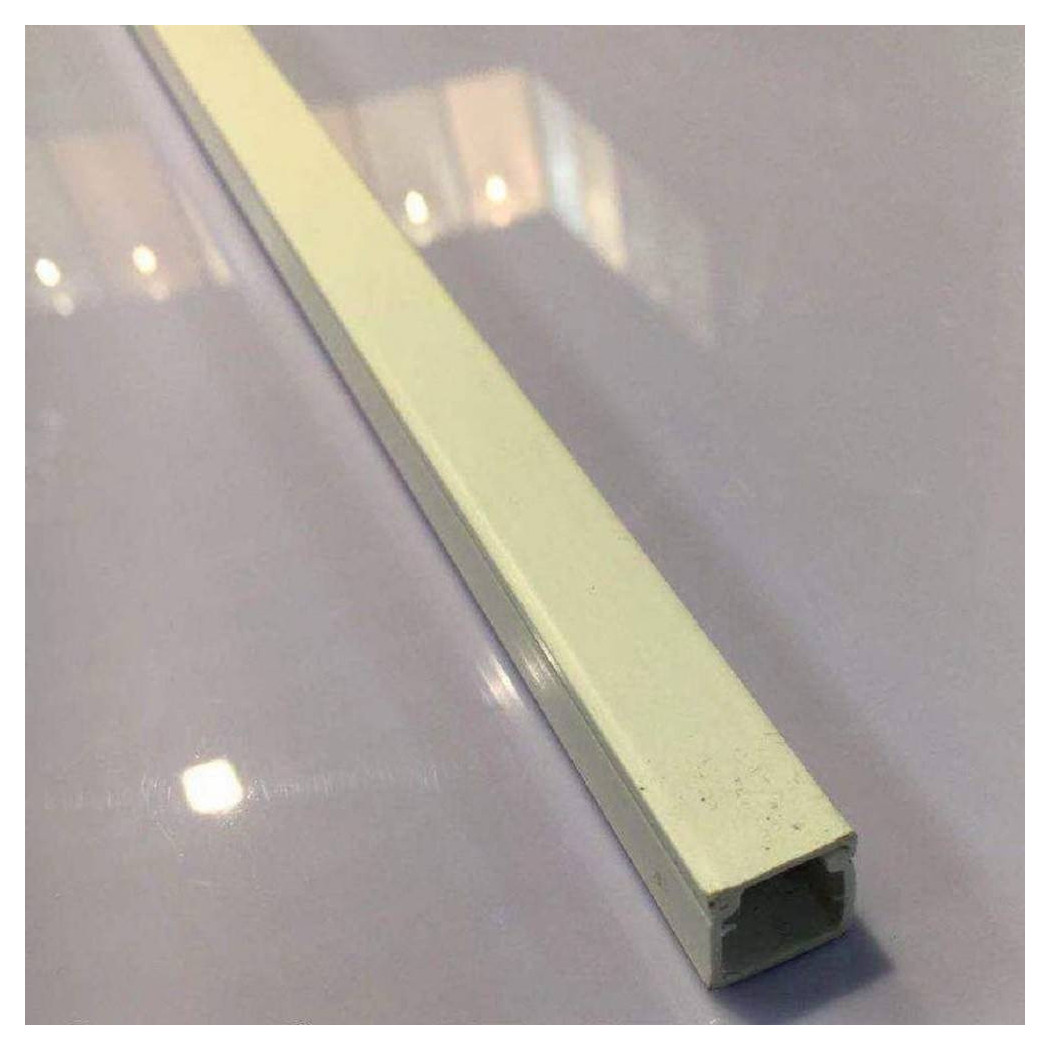 foto del prodotto trade shop traesio set 2 canalina passacavo singola 2 mt 15 x 17 mm bianco portacavi singolo 61135 