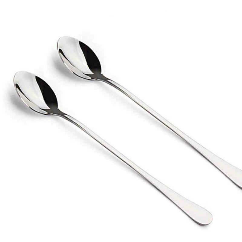 foto del prodotto trade shop traesio set 2 cucchiaio cucchiai cucchiaino con paletta lungo 20 cm per gelato cocktail 