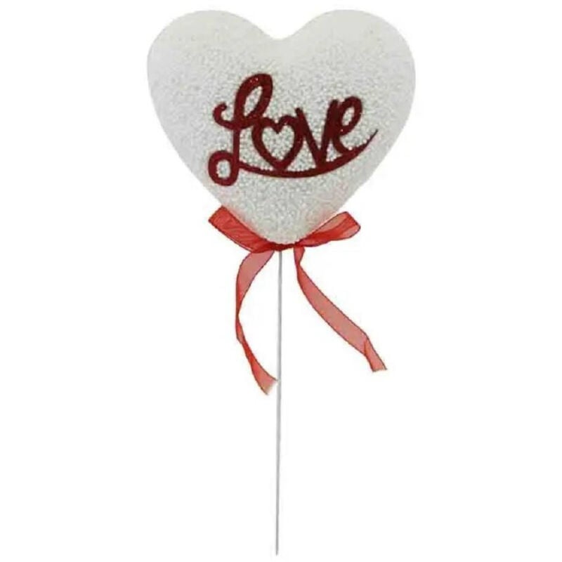 foto del prodotto trade shop traesio set 2 cuori polistirolo stand 69086 scritte san valentino modelli assortiti 10cm 