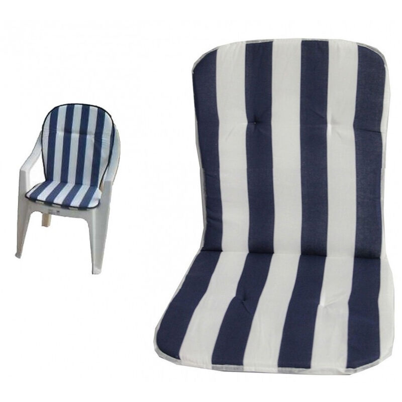 foto del prodotto trade shop traesio - set 2 cuscini per sedia in plastica con schienale universale copri sedia seduta -