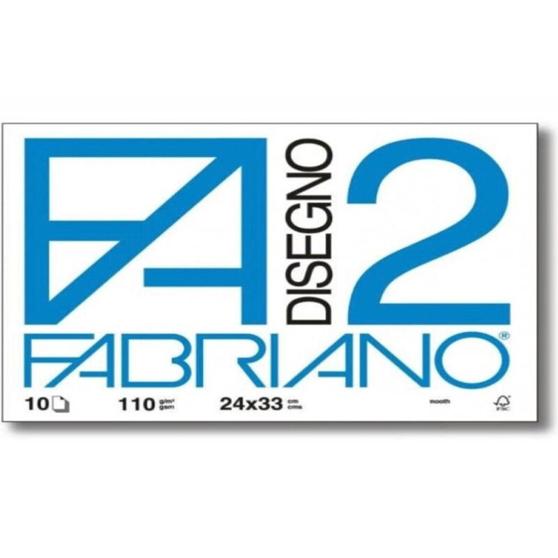 foto del prodotto trade shop traesio set 2 fabriano album da disegno fogli0 f2 riquadrato liscio 24x33cm 10 fogli 