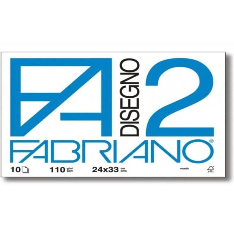 foto del prodotto trade shop traesio set 2 fabriano album da disegno foglio f2 liscio 24x33cm 10 fogli ciascuno 
