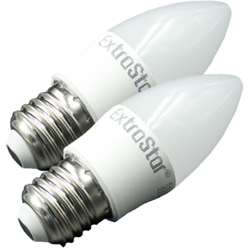 foto del prodotto trade shop traesio set 2 lampadina a led e27 da 4w siluro luce bianca calda e fredda basso consumo bianco caldo 