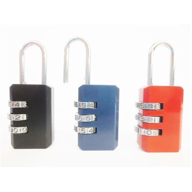 foto del prodotto trade shop traesio set 2 lucchetti a combinazione numerica lucchetto per valigie bagagli armadietti 