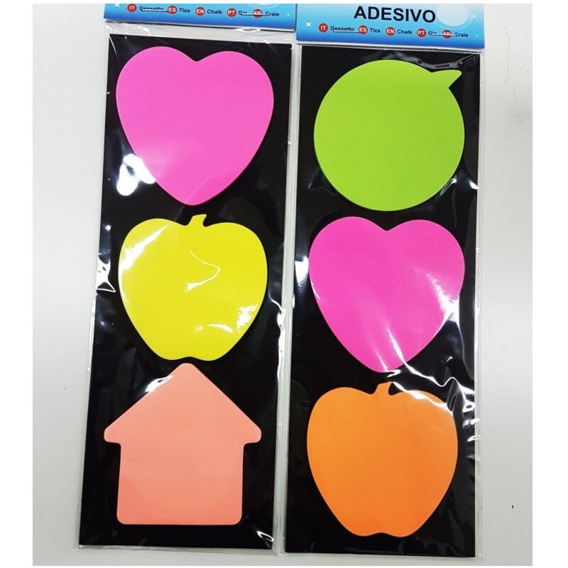 foto del prodotto trade shop traesio set 2 pacchi post it stickie memo block note varie forme colori scuola ufficio 