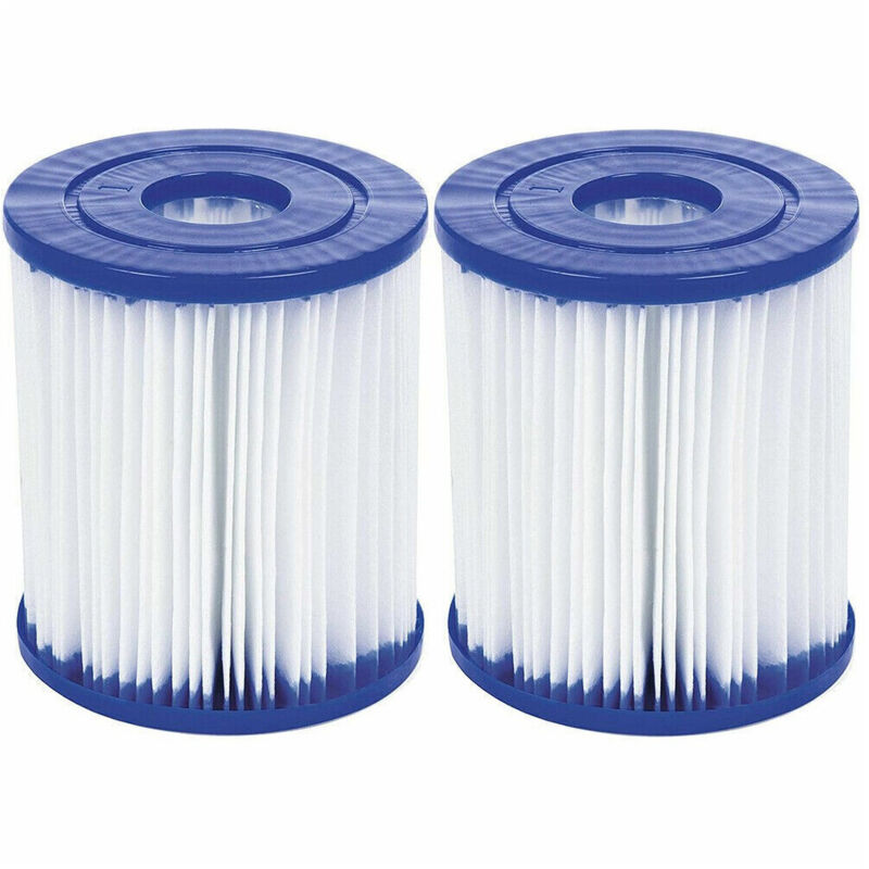 foto del prodotto trade shop traesio - set 2 pezzi filtro a cartuccia i per pompe da 1.249 lt/h ricambio piscina 58093 -