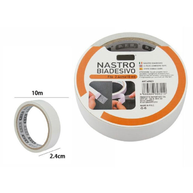 immagine 0 del prodotto trade shop traesio set 2 pezzi nastri nastro biadesivo super resistente 2.4 cm x 10 metri 69821 