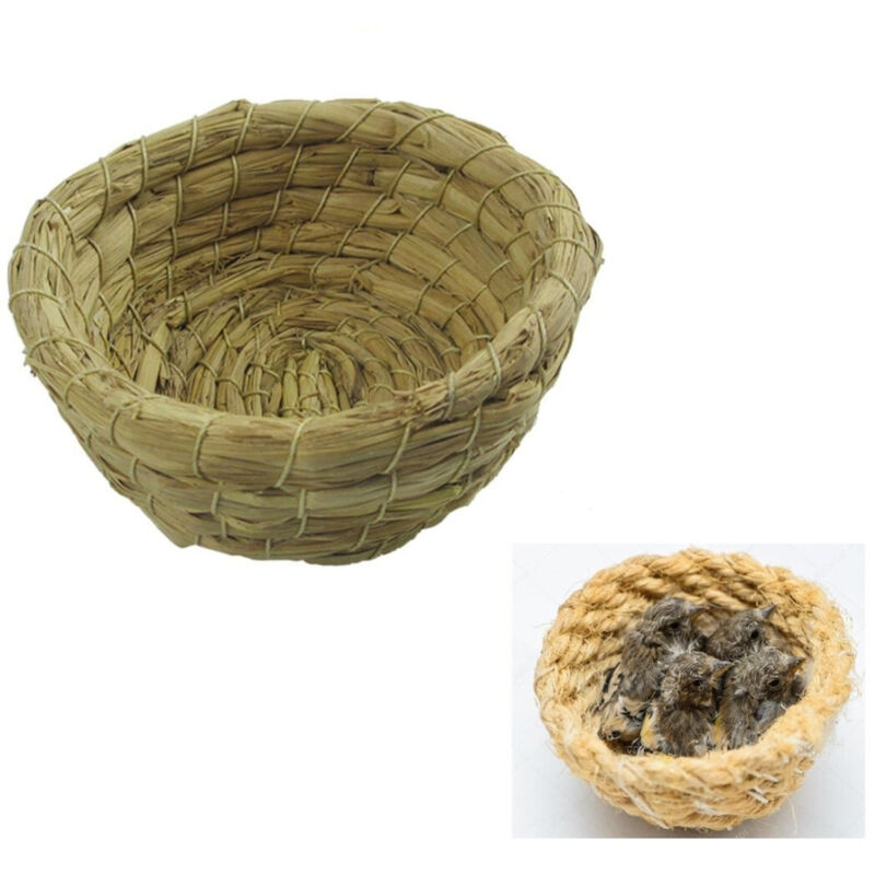 foto del prodotto trade shop traesio set 2 pezzi nidi nido cesto cesta 10 cm uccelli roditori criceti uccellini 