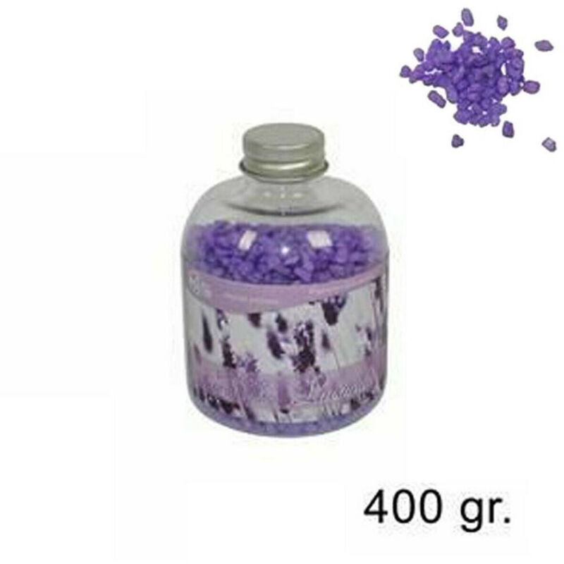 foto del prodotto trade shop traesio set 2 pezzi pietrisco profumato bottiglia 400gr fragranza lavanda decoro pietra 