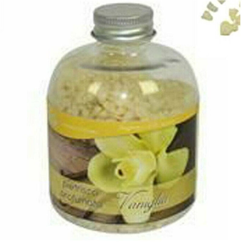 foto del prodotto trade shop traesio set 2 pezzi pietrisco profumato bottiglia 400gr fragranza vaniglia decoro pietra 