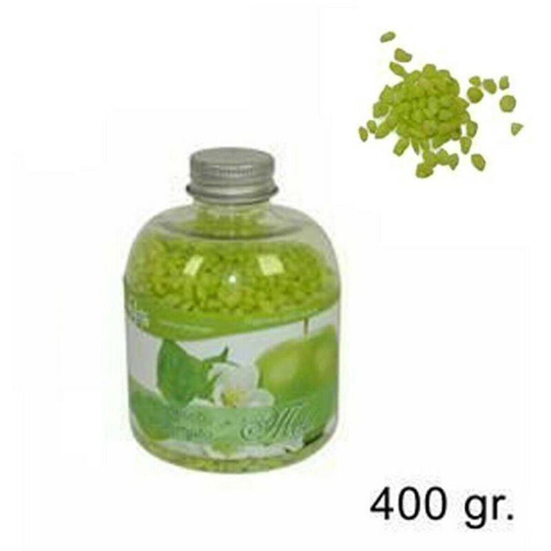 foto del prodotto trade shop traesio set 2 pezzi pietrisco profumato in bottiglia 400gr fragranza mela decoro pietra 