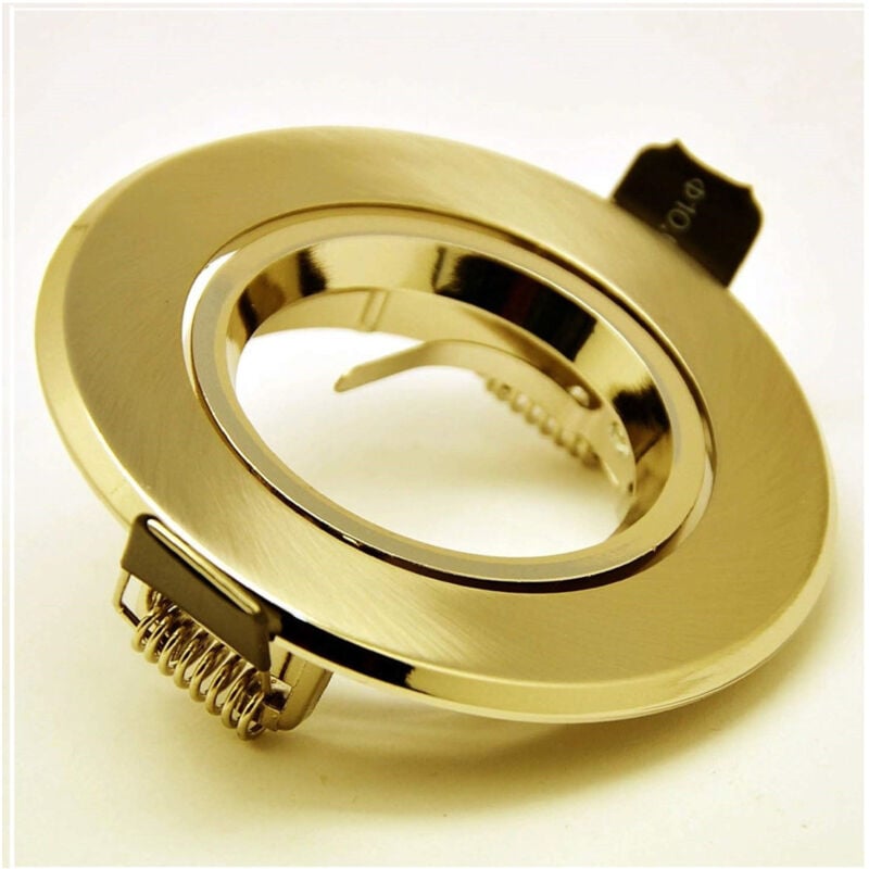 foto del prodotto trade shop traesio set 2 pezzi porta faretto con alette portafaretto da incasso oro portalampada 