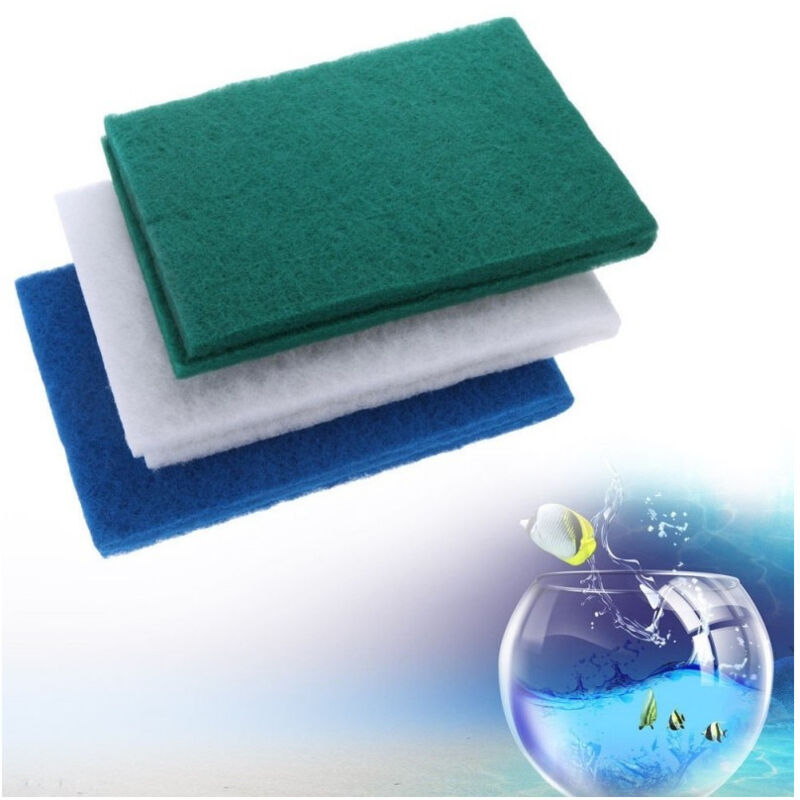 foto del prodotto trade shop traesio set 2 pezzi spugna filtro 32,5 x 12,5 cm cotone biochimico per acquario 