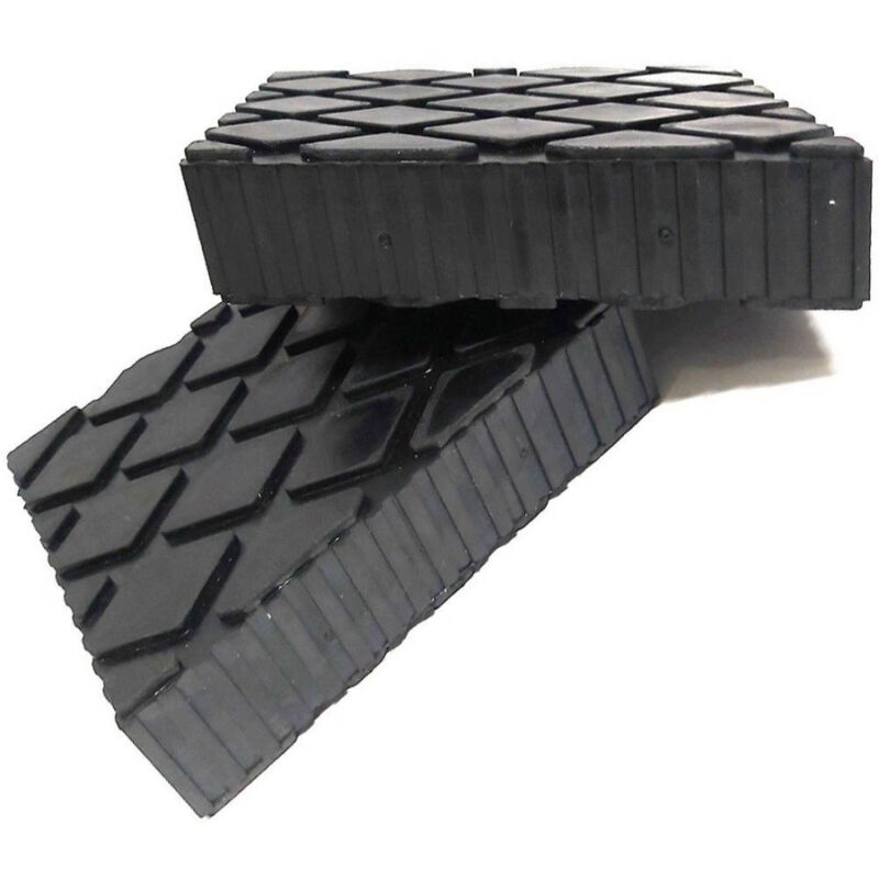 foto del prodotto trade shop traesio set 2 pezzi tamponi in gomma per ponti sollevatori tampone 16 x 12 x 5 cm 