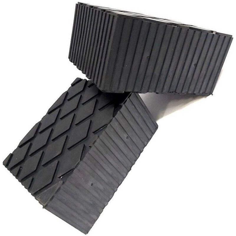 foto del prodotto trade shop traesio set 2 pezzi tamponi in gomma per ponti sollevatori tampone 16 x 12 x 8 cm 