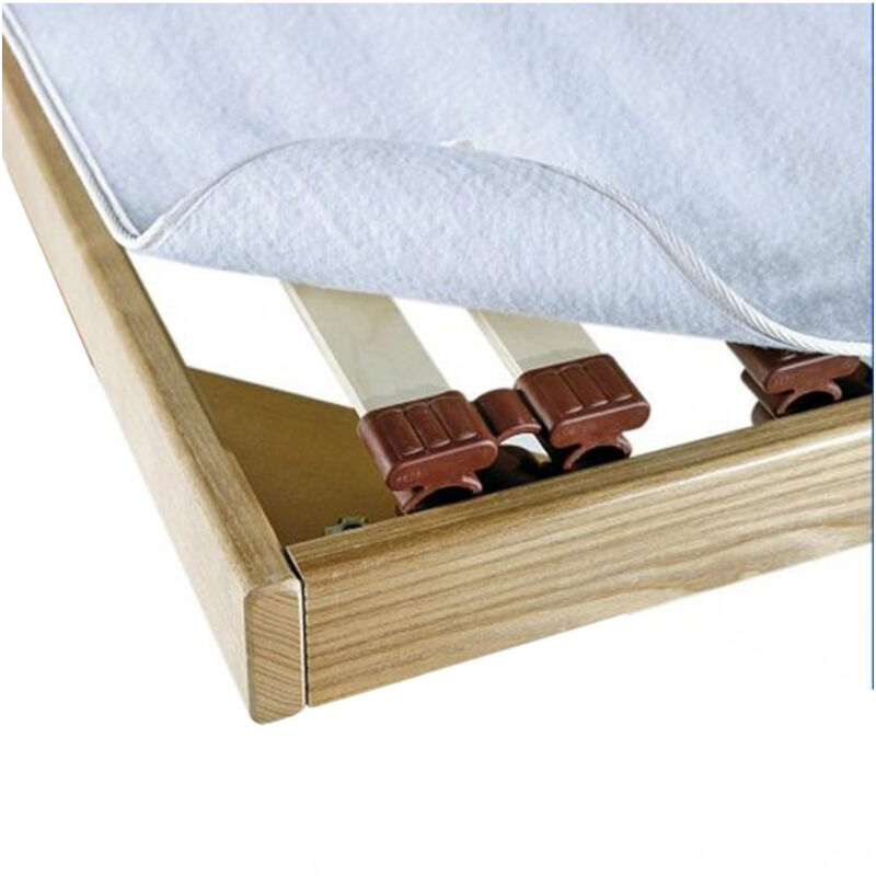foto del prodotto trade shop traesio set 2 pz. coprirete 1 piazza trapuntato con laccetti di fissaggio 90x195cm 