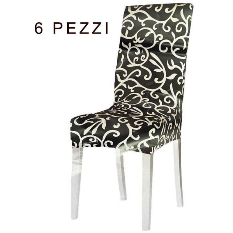 foto del prodotto trade shop traesio set 2 pz coprisedia copertura spalliera elasticizzati con ghirigori vari colori 