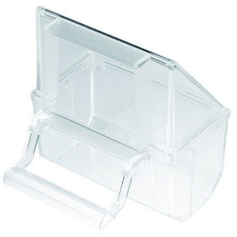 foto del prodotto trade shop traesio set 2 pz. mangiatoia per gabbia per uccelli cannarini in plastica razziera 