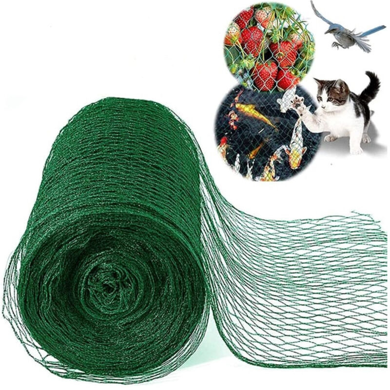 foto del prodotto trade shop traesio set 2 pz rete anti animali maglia 1x10 mt verde scuro protezione piante orto 134616 