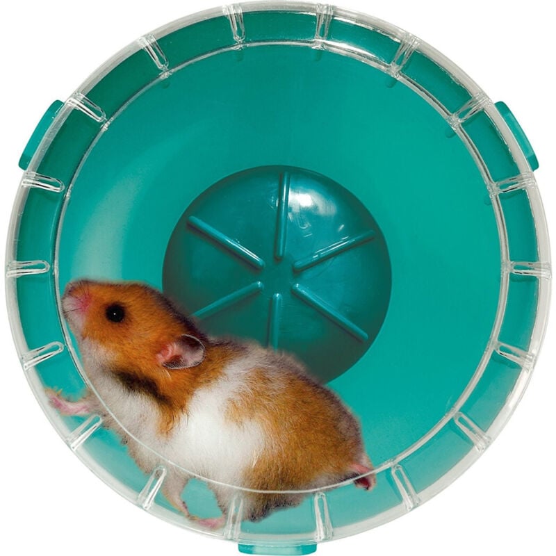 foto del prodotto trade shop traesio set 2 pz. ruote per roditori gabbia criceti topi porcellini d india gioco esercizio animali 