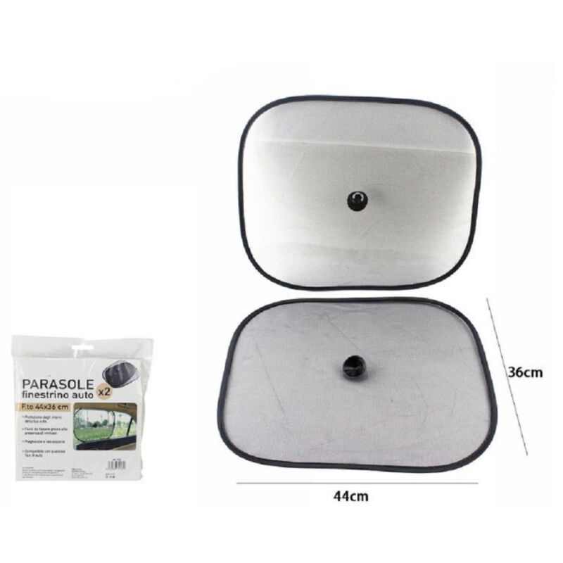 foto del prodotto trade shop traesio set 2 tendine parasole oscuranti auto finestre con ventose rete finestrino 70162 