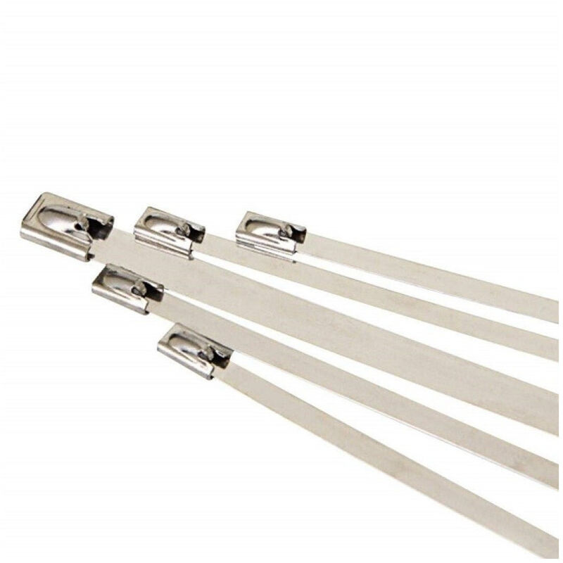 foto del prodotto trade shop traesio set 21pz fascette metallo sigillo 4.6x300mm auto stringenti cablaggi fermacavo 