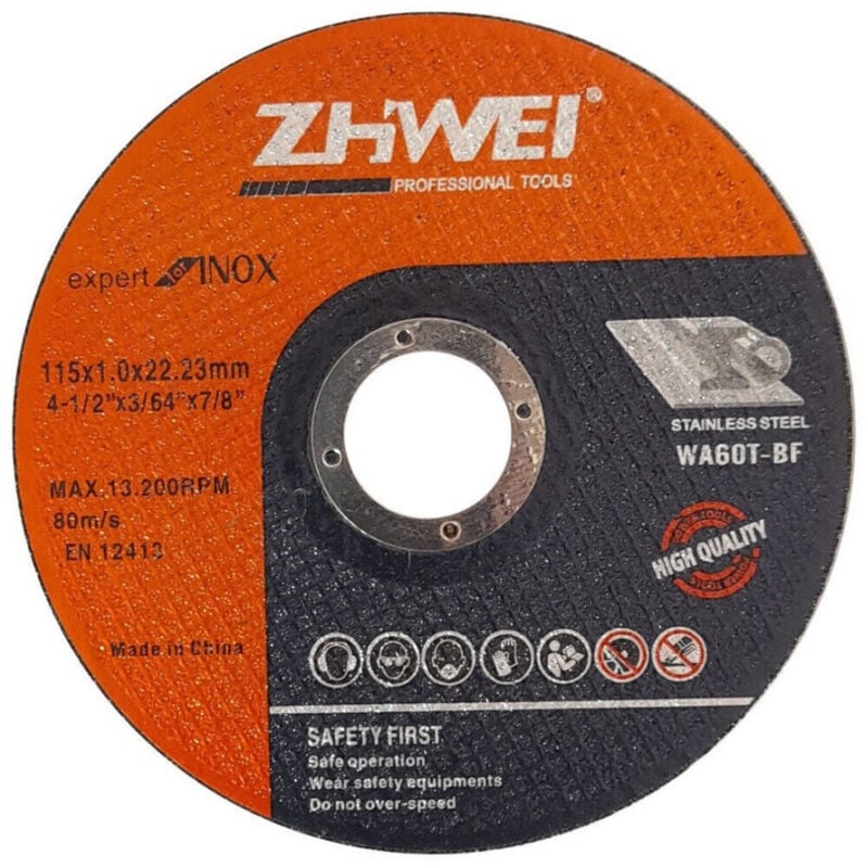 foto del prodotto trade shop traesio set 25 pz disco abrasivo da taglio ferro 115 x 1,0 x 22,23 mm ultra sottile xin 