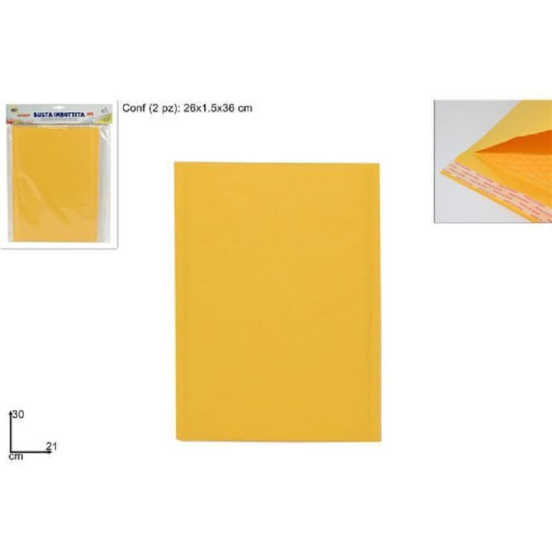 foto del prodotto trade shop traesio set 2pz buste imbottite misura 21x30cm a4 spedizioni postali lettere bolle aria 