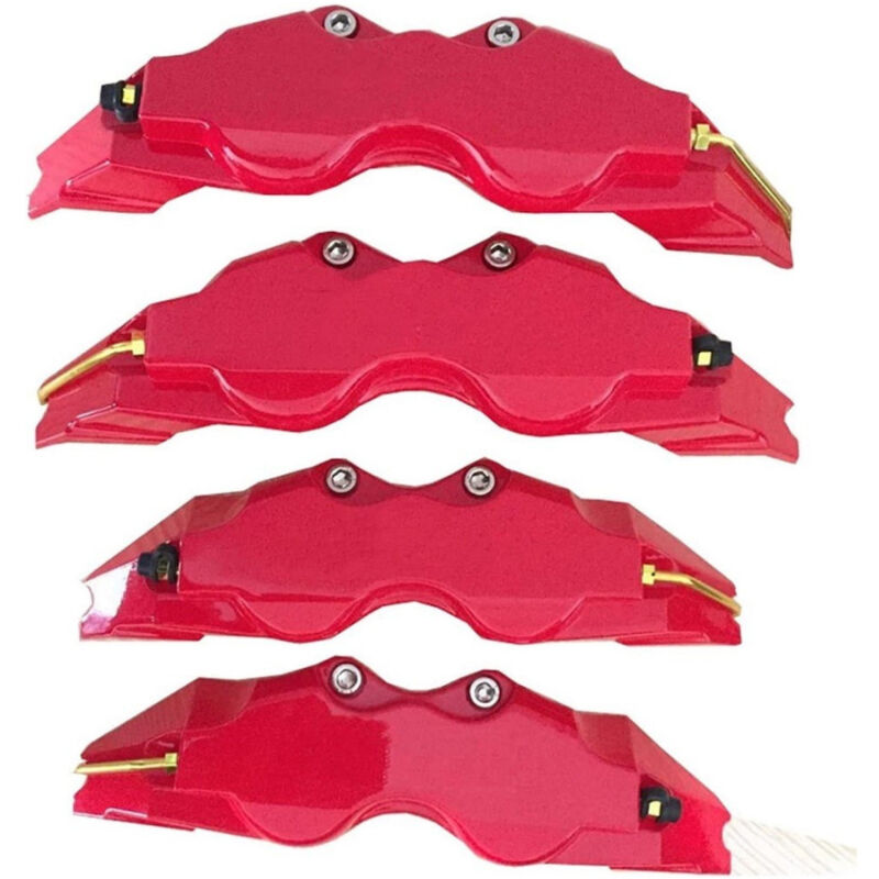 foto del prodotto trade shop traesio set 2pz copri pinza disco freno copertura calibro auto rosso universale 