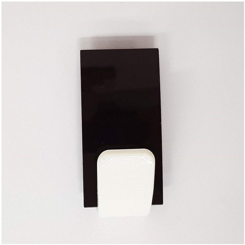 foto del prodotto trade shop traesio - set 2pz. gancio adesivo 2.5kg 8x4.5x3cm plastica guardaroba appendiabiti cucina -