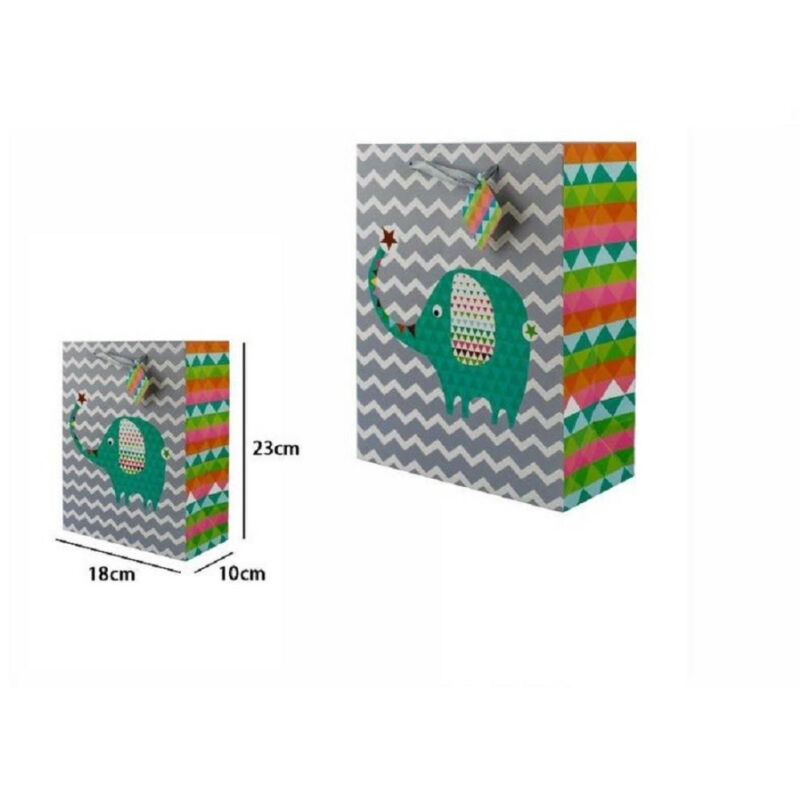 foto del prodotto trade shop traesio set 3 buste borsa da regalo sacchetti con animali 18x23x10 cm 65903 modelli vari 