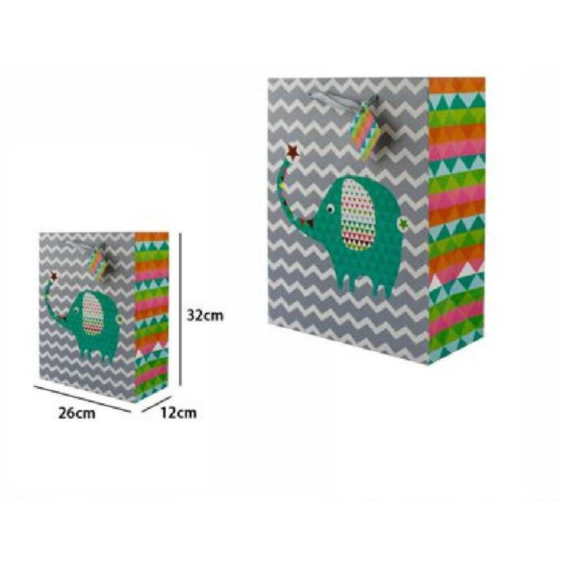foto del prodotto trade shop traesio set 3 buste borsa da regalo sacchetti con animali 26x32x12cm 65904 modelli vari 