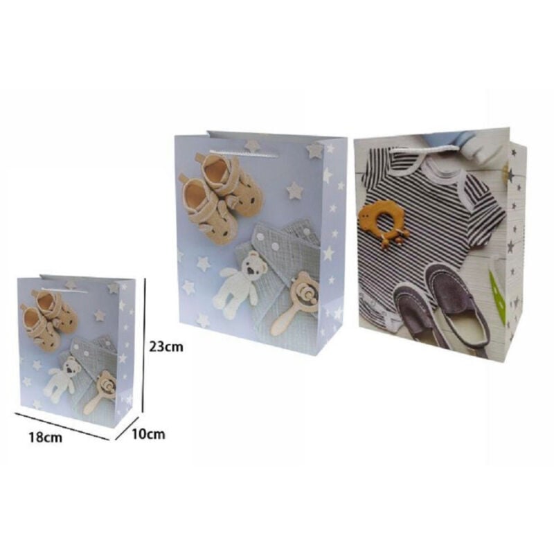 foto del prodotto trade shop traesio set 3 buste busta borsa regalo compleanno nascita bimbo 23x18x10cm 69978 2 mod. 