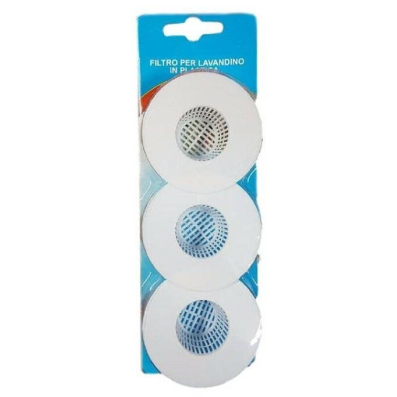 foto del prodotto trade shop traesio set 3 filtri filtro in plastica per lavello lavandino cucina bagno 