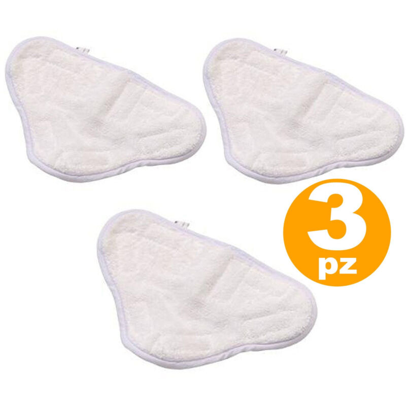 foto del prodotto trade shop traesio set 3 panni in microfibra per scopa a vapore x5 plus con mop ricambio 