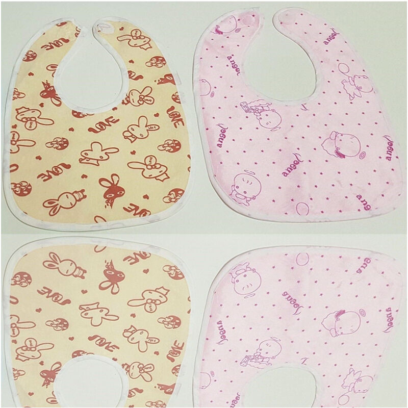 foto del prodotto trade shop traesio set 3 pezzi bavetti bavetta bavaglini bambina giallo rosa bimba neonata cotone 