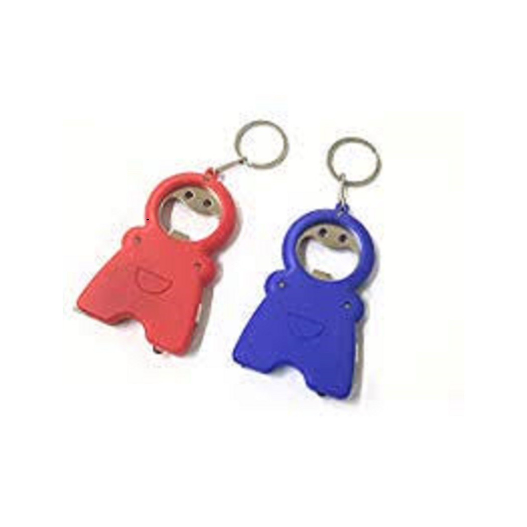 foto del prodotto trade shop traesio set 3 pezzi portachiavi mini torcia led porta chiavi retrattile campeggio 