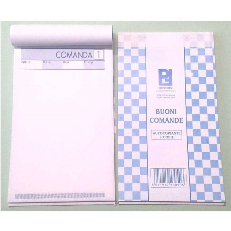 foto del prodotto trade shop traesio set 3 pezzi ricevute buono di comanda 10x17 con copia 25 fogli autoricalcanti 