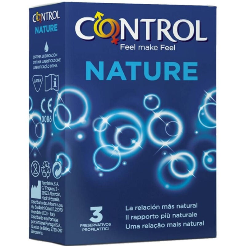 foto del prodotto trade shop traesio set 3 preservativi control nature profilattici condom adapta anatomici classici 