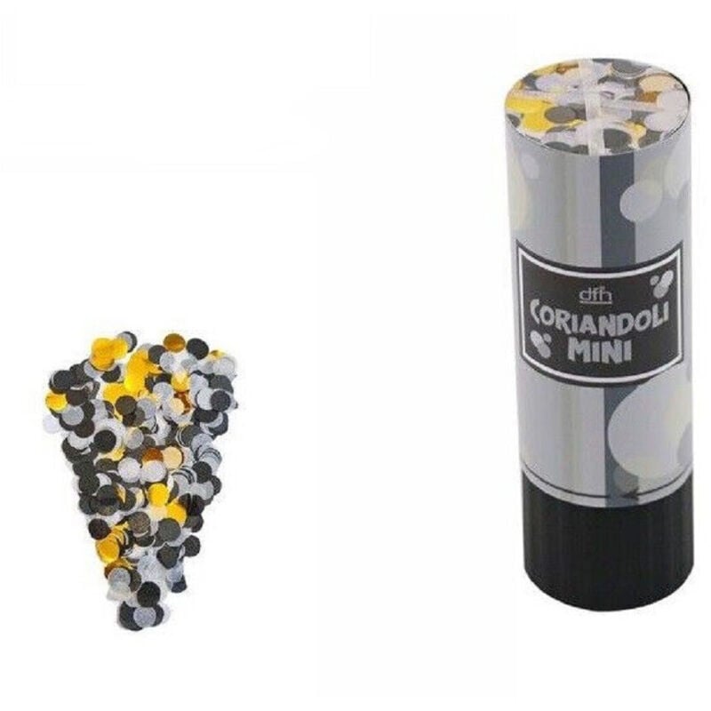 foto del prodotto trade shop traesio set 3 pz mini tubo spara coriandoli grigi cannone feste matrimonio sposi 53532a 
