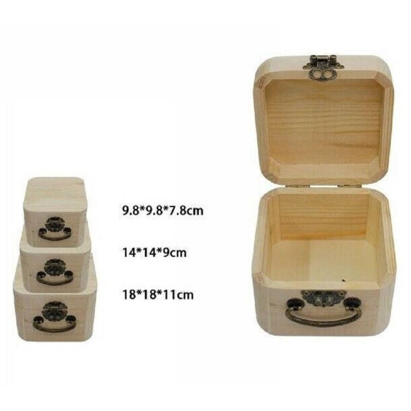 foto del prodotto trade shop traesio set 3 scatole in legno decoupage tris matrioska scatola cofanetto ly 3005a 