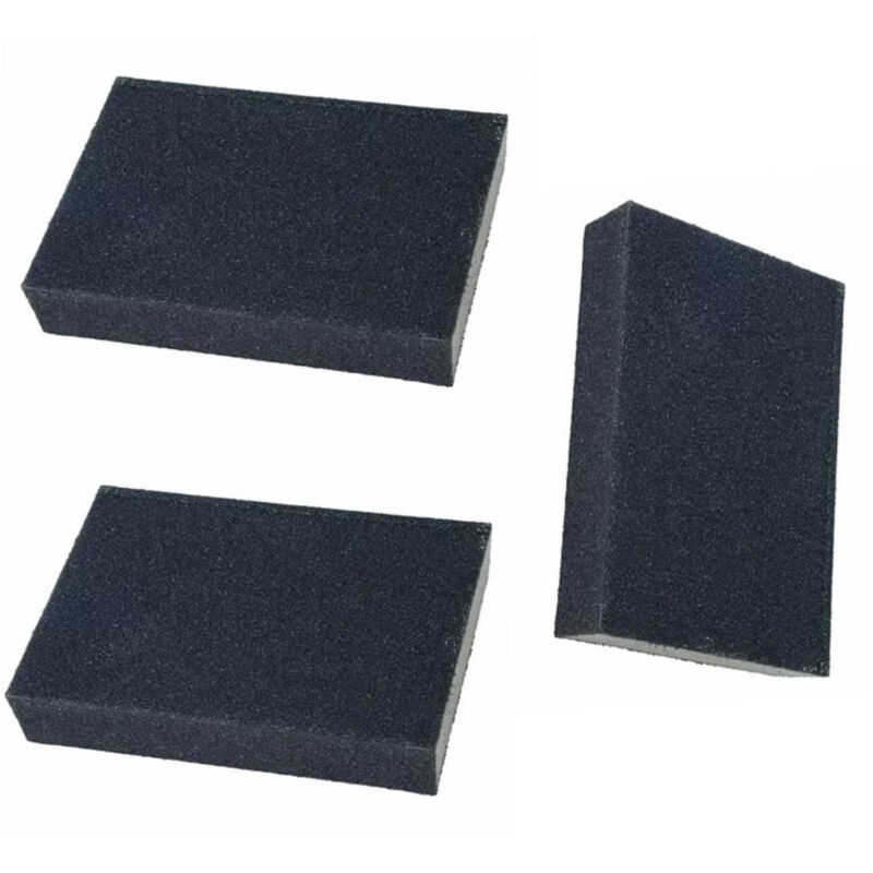foto del prodotto trade shop traesio set 3 spugna abrasiva spugnette multiuso 10x7x2.5 cm per tutte le superfici 