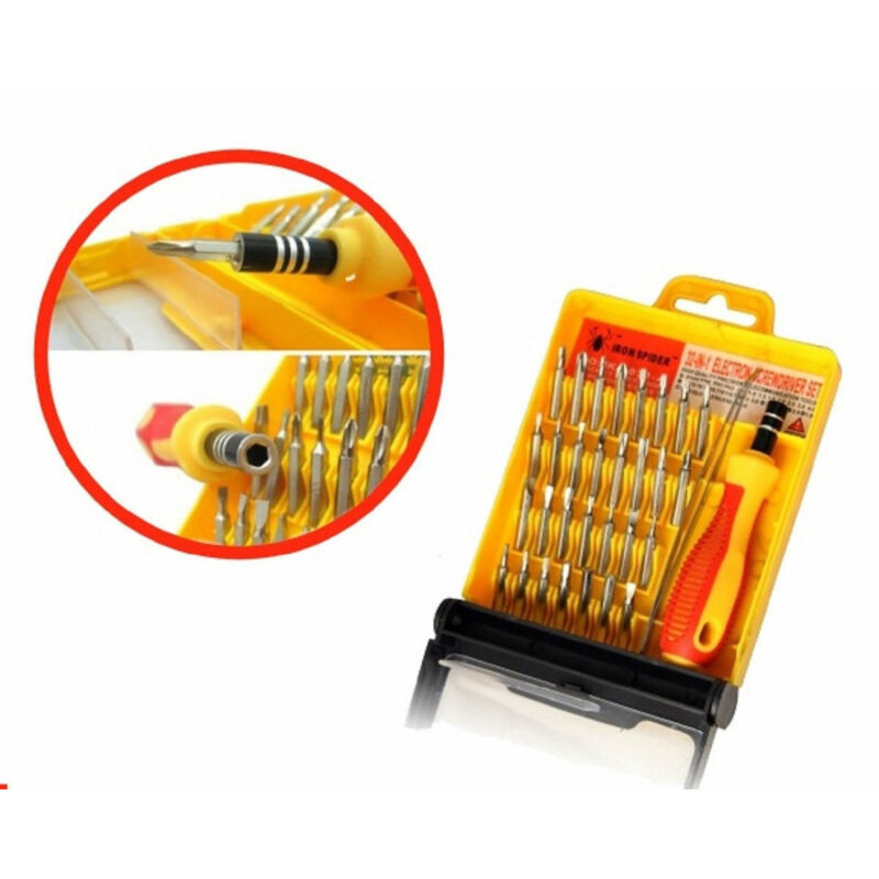 foto del prodotto trade shop traesio set 32 in 1 punte di precisione cacciaviti torx per cellulari orologi pc 