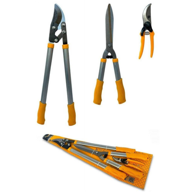 foto del prodotto trade shop traesio set 3pz cesoie forbice da potatura tagliasiepi troncarami cesoia da pota mr70598 
