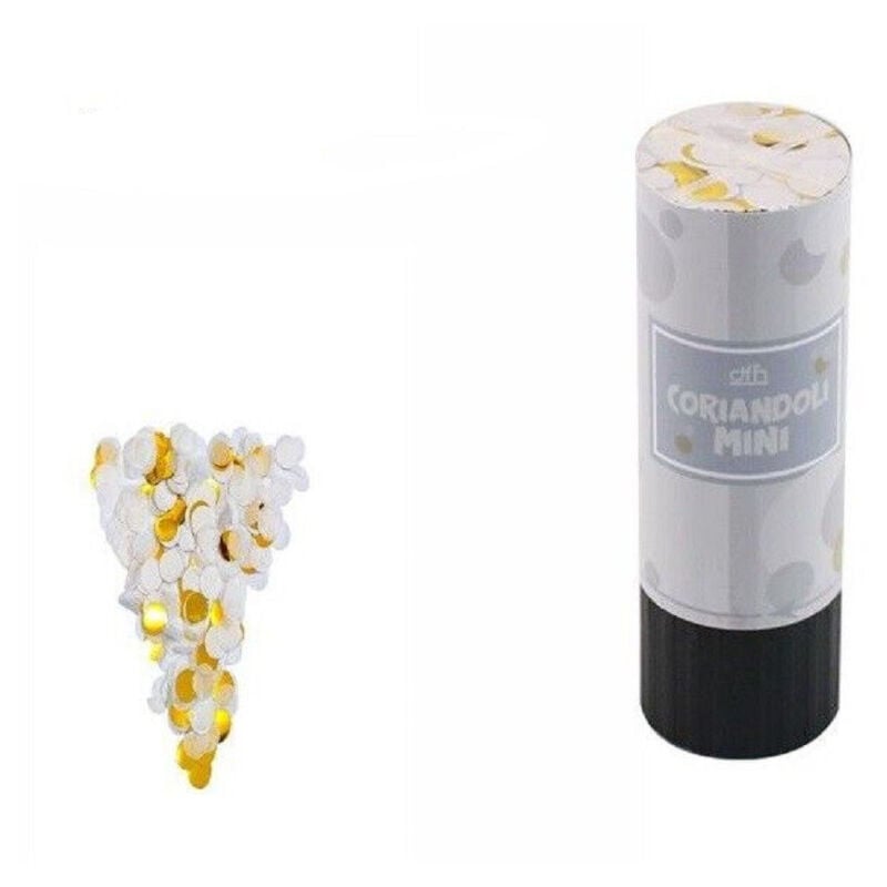 foto del prodotto trade shop traesio set 3pz mini tubo spara coriandoli bianchi cannone feste matrimonio sposi 53530a 