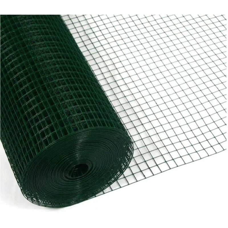 foto del prodotto trade shop traesio - set 3pz rete metallica plastificata per recinzione cancelli giardino 0.5x3mt 223095 -