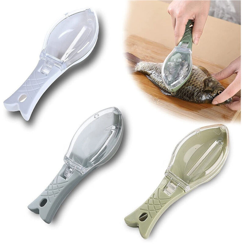 foto del prodotto trade shop traesio set 3pz squamatore pesci raschietto plastica squame pesce casa cucina ristorante 