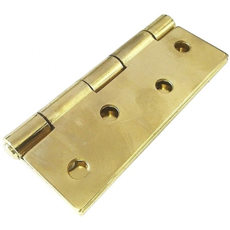 foto del prodotto trade shop traesio set 4 cerniere 100mm libro dorato kit viti apertura per ante pensili mobili cucina 
