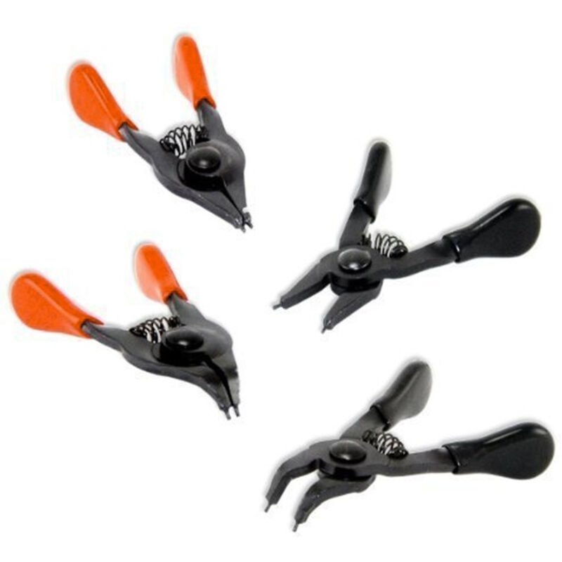 foto del prodotto trade shop traesio set 4 mini pinze pinza per anelli elastici oring punta curva dritta ring 
